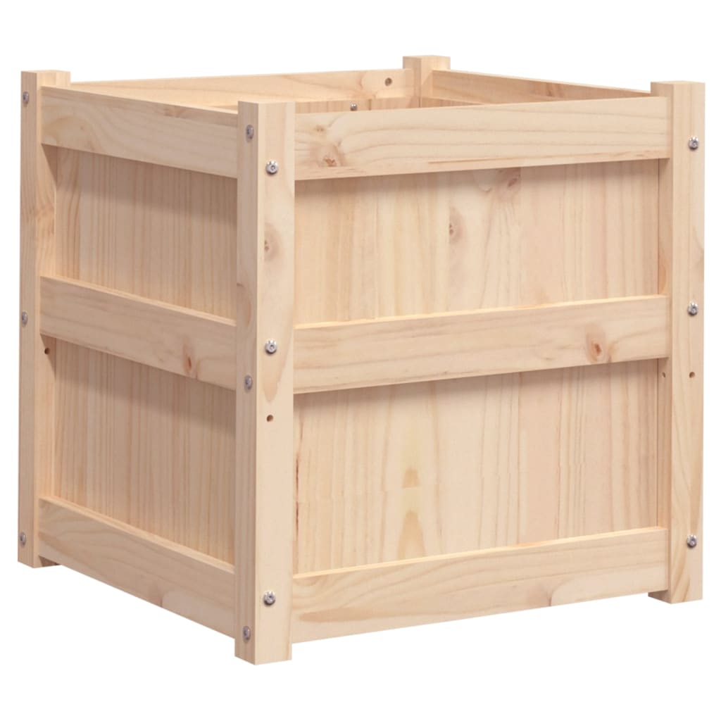 vidaXL Jardiniere de grădină, 2 buc., lemn masiv de pin vidaXL Jardiniere de grădină, 2 buc., lemn masiv de pin