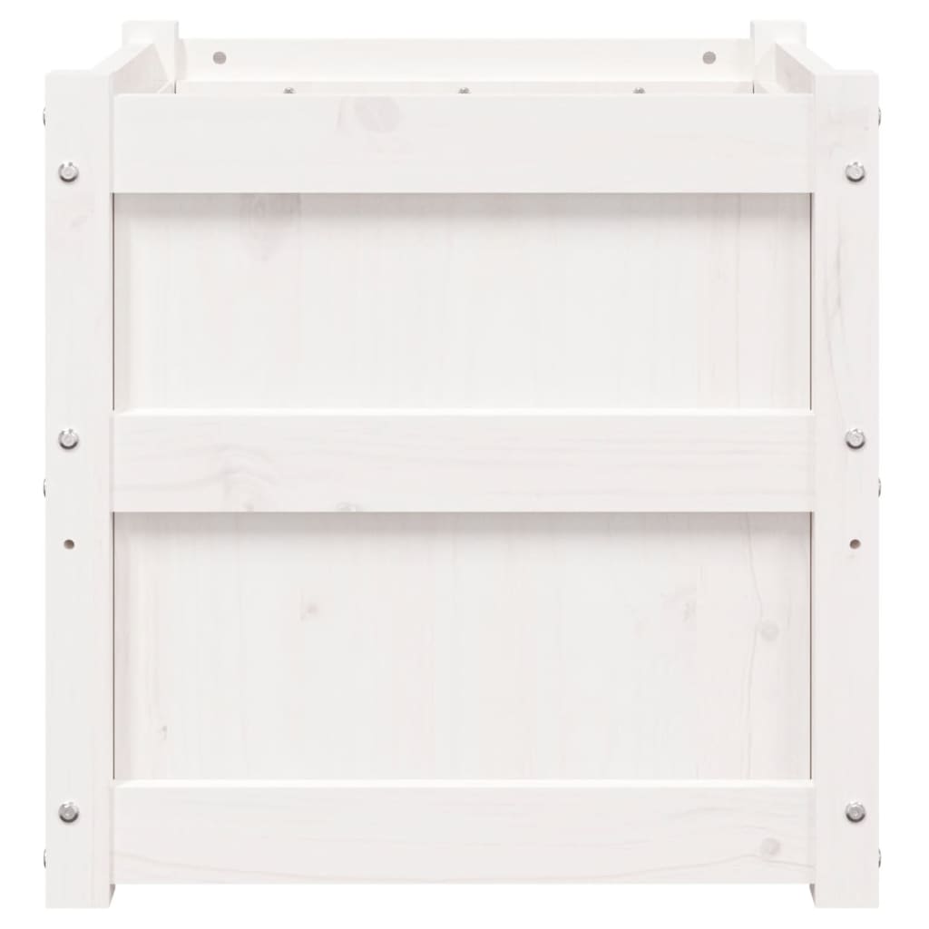 vidaXL Jardiniere de grădină, 2 buc., alb, lemn masiv de pin vidaXL Jardiniere de grădină, 2 buc., alb, lemn masiv de pin