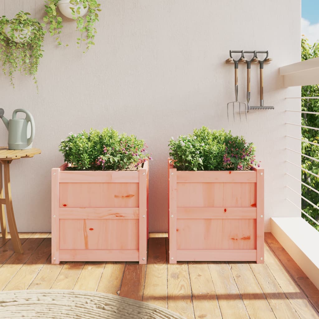 vidaXL Jardiniere de grădină, 2 buc., lemn masiv douglas vidaXL Jardiniere de grădină, 2 buc., lemn masiv douglas