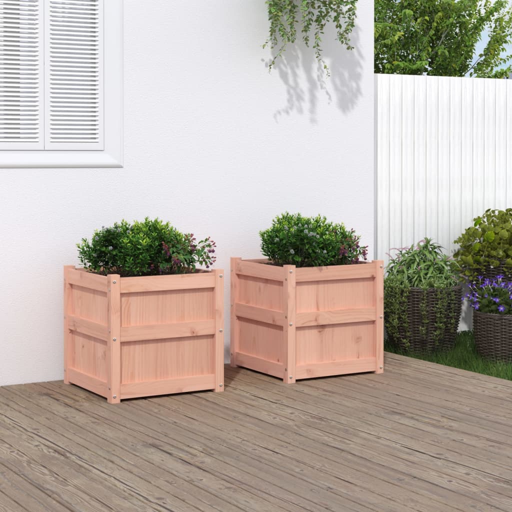 vidaXL Jardiniere de grădină, 2 buc., lemn masiv douglas vidaXL Jardiniere de grădină, 2 buc., lemn masiv douglas