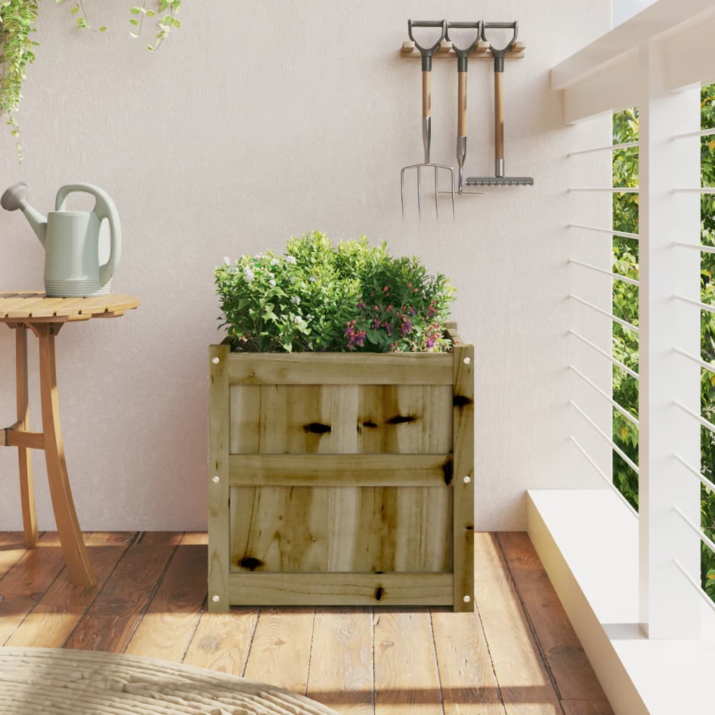 vidaXL Jardinieră de grădină, 50x50x50 cm, lemn de pin impregnat vidaXL Jardinieră de grădină, 50x50x50 cm, lemn de pin impregnat