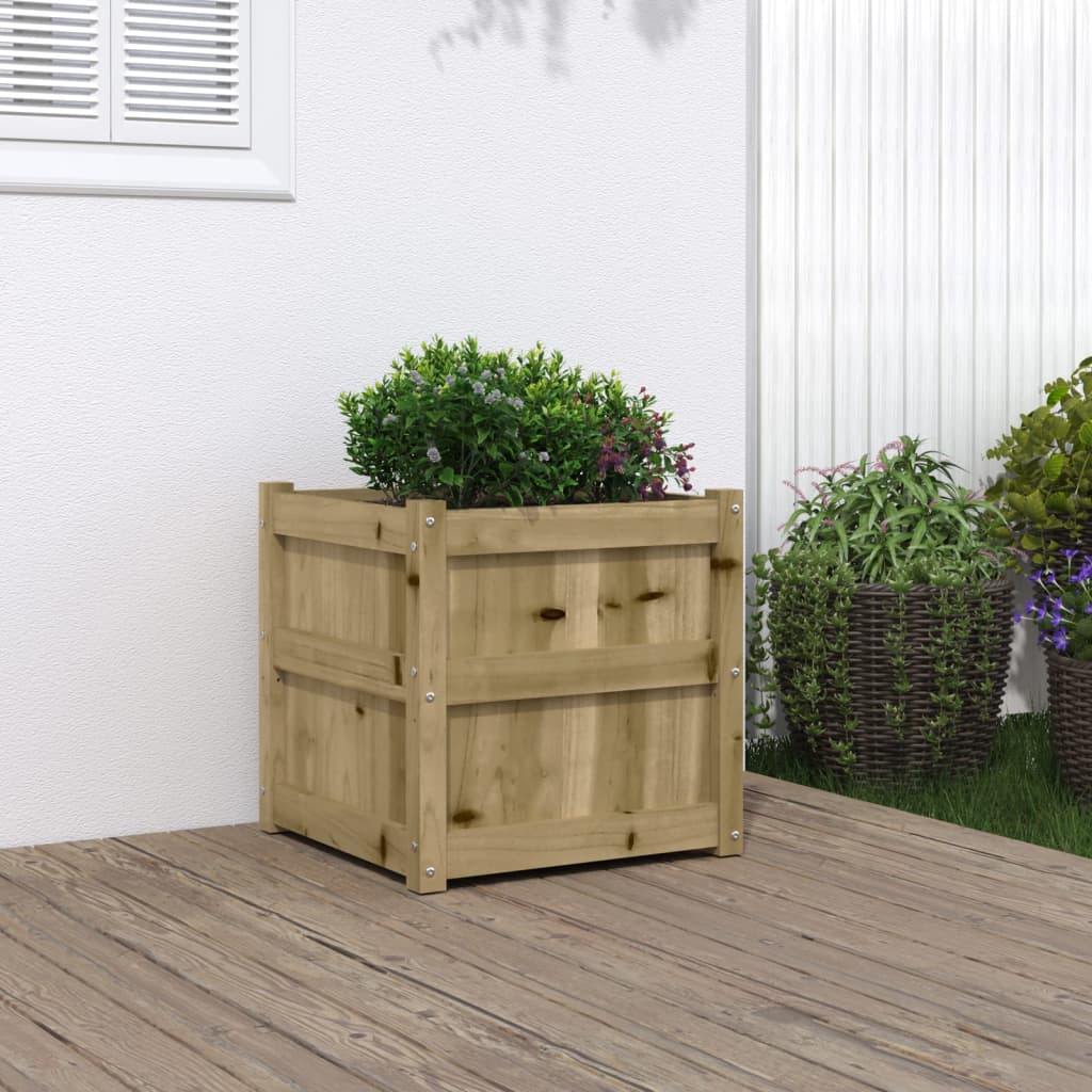 vidaXL Jardinieră de grădină, 50x50x50 cm, lemn de pin impregnat vidaXL Jardinieră de grădină, 50x50x50 cm, lemn de pin impregnat
