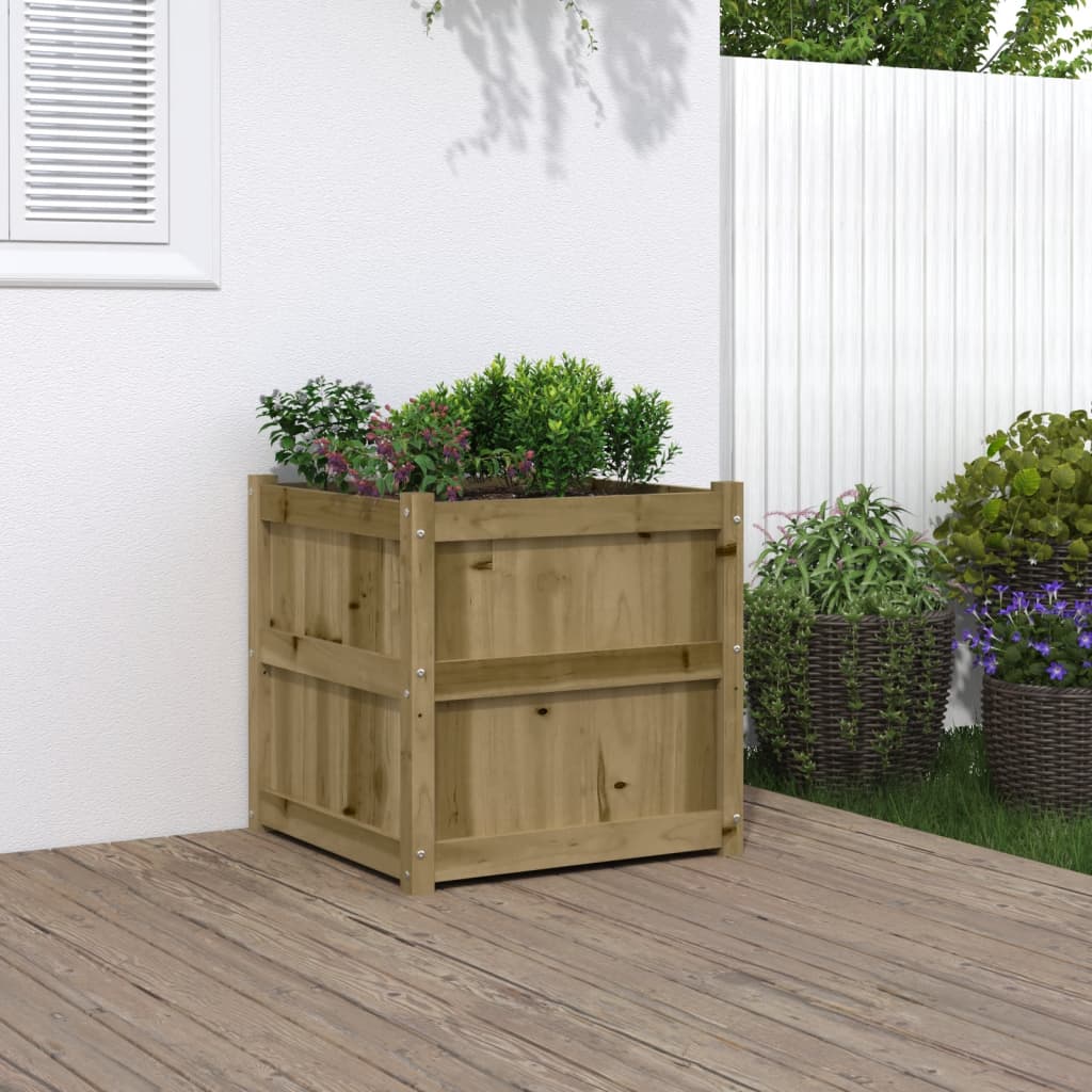 vidaXL Jardinieră de grădină, 60x60x60 cm, lemn de pin impregnat vidaXL Jardinieră de grădină, 60x60x60 cm, lemn de pin impregnat