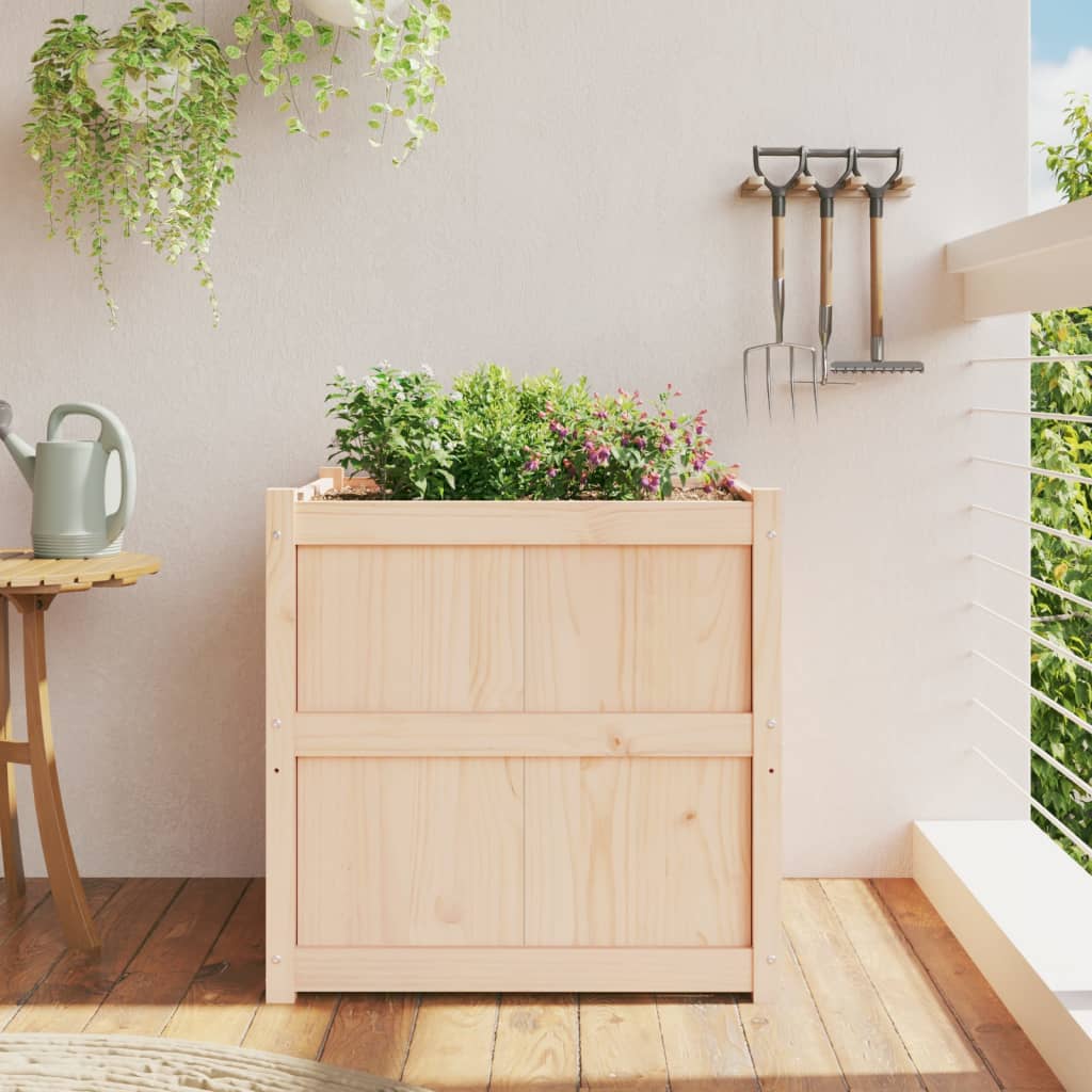 vidaXL Jardinieră de grădină, 70x70x70 cm, lemn masiv de pin vidaXL Jardinieră de grădină, 70x70x70 cm, lemn masiv de pin