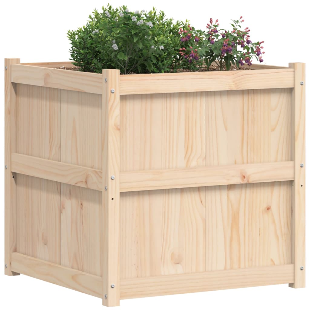 vidaXL Jardinieră de grădină, 70x70x70 cm, lemn masiv de pin vidaXL Jardinieră de grădină, 70x70x70 cm, lemn masiv de pin