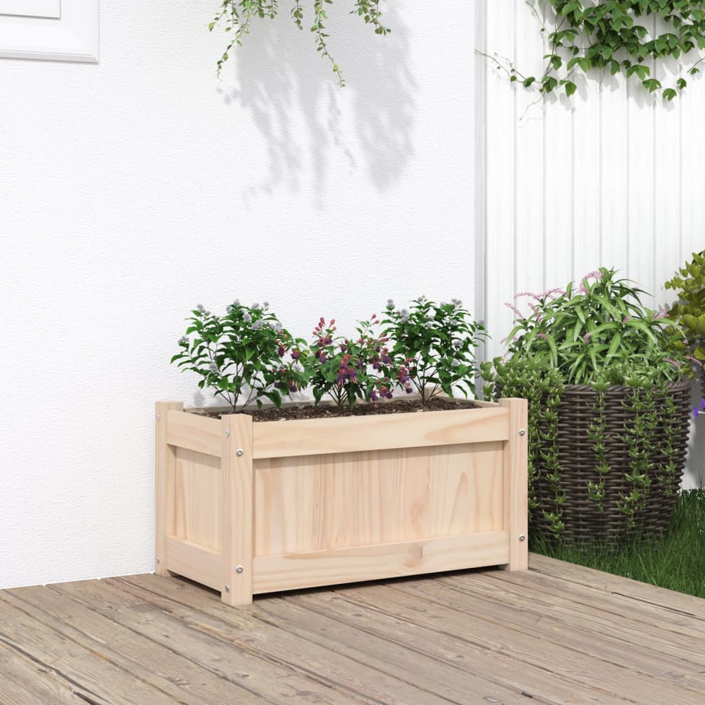 vidaXL Jardinieră de grădină, 60x31x31 cm, lemn masiv de pin vidaXL Jardinieră de grădină, 60x31x31 cm, lemn masiv de pin