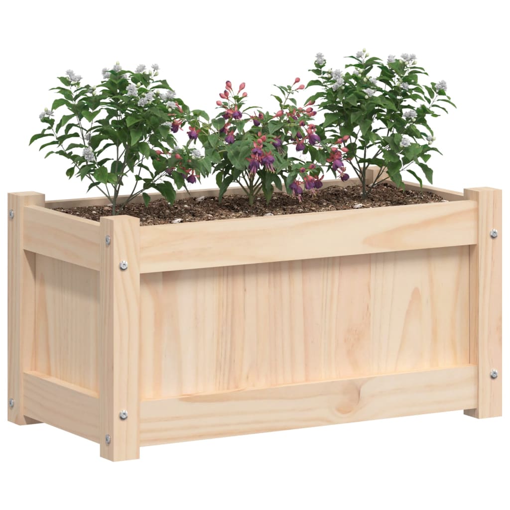 vidaXL Jardiniere de grădină, 2 buc., lemn masiv de pin vidaXL Jardiniere de grădină, 2 buc., lemn masiv de pin