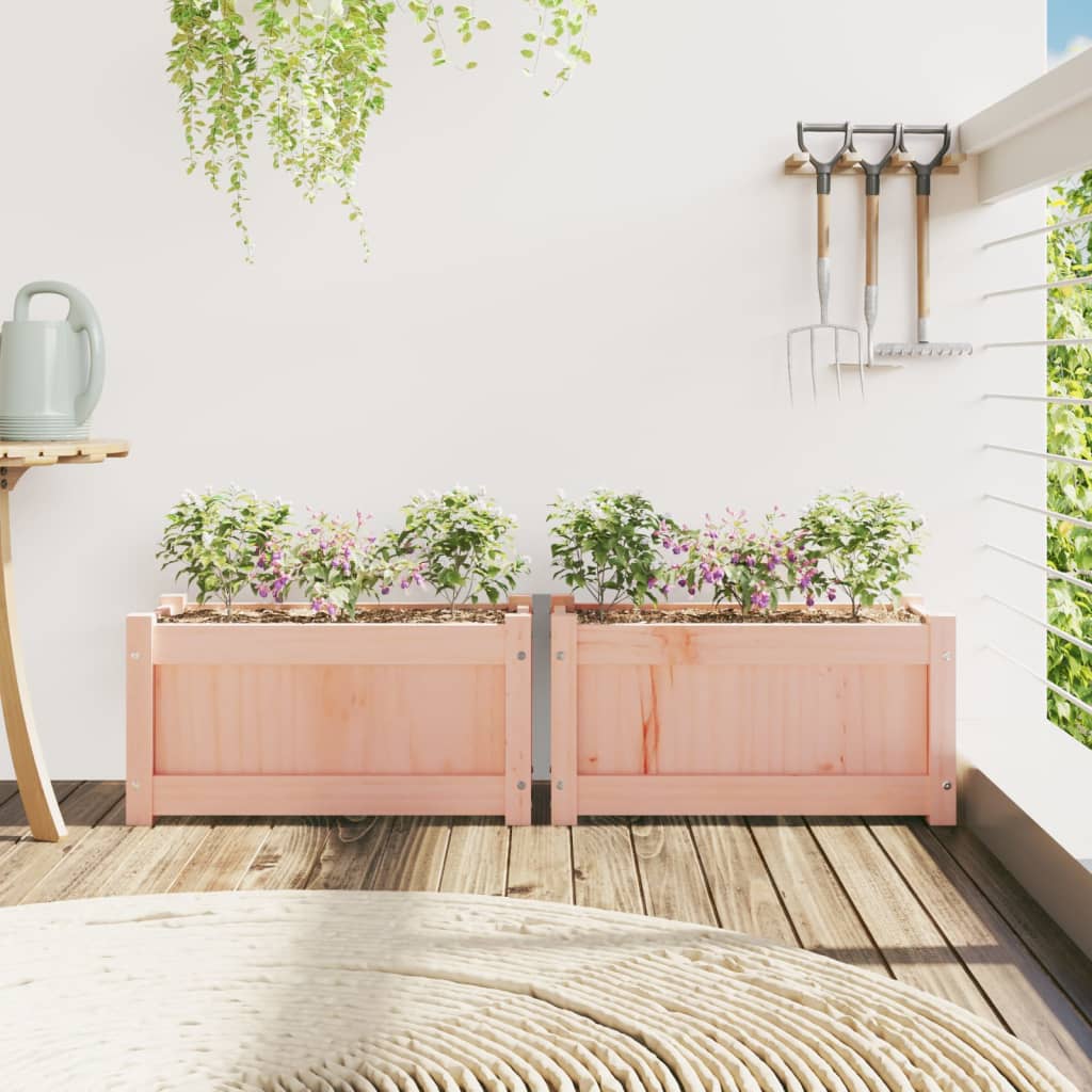 vidaXL Jardiniere de grădină, 2 buc., lemn masiv douglas vidaXL Jardiniere de grădină, 2 buc., lemn masiv douglas