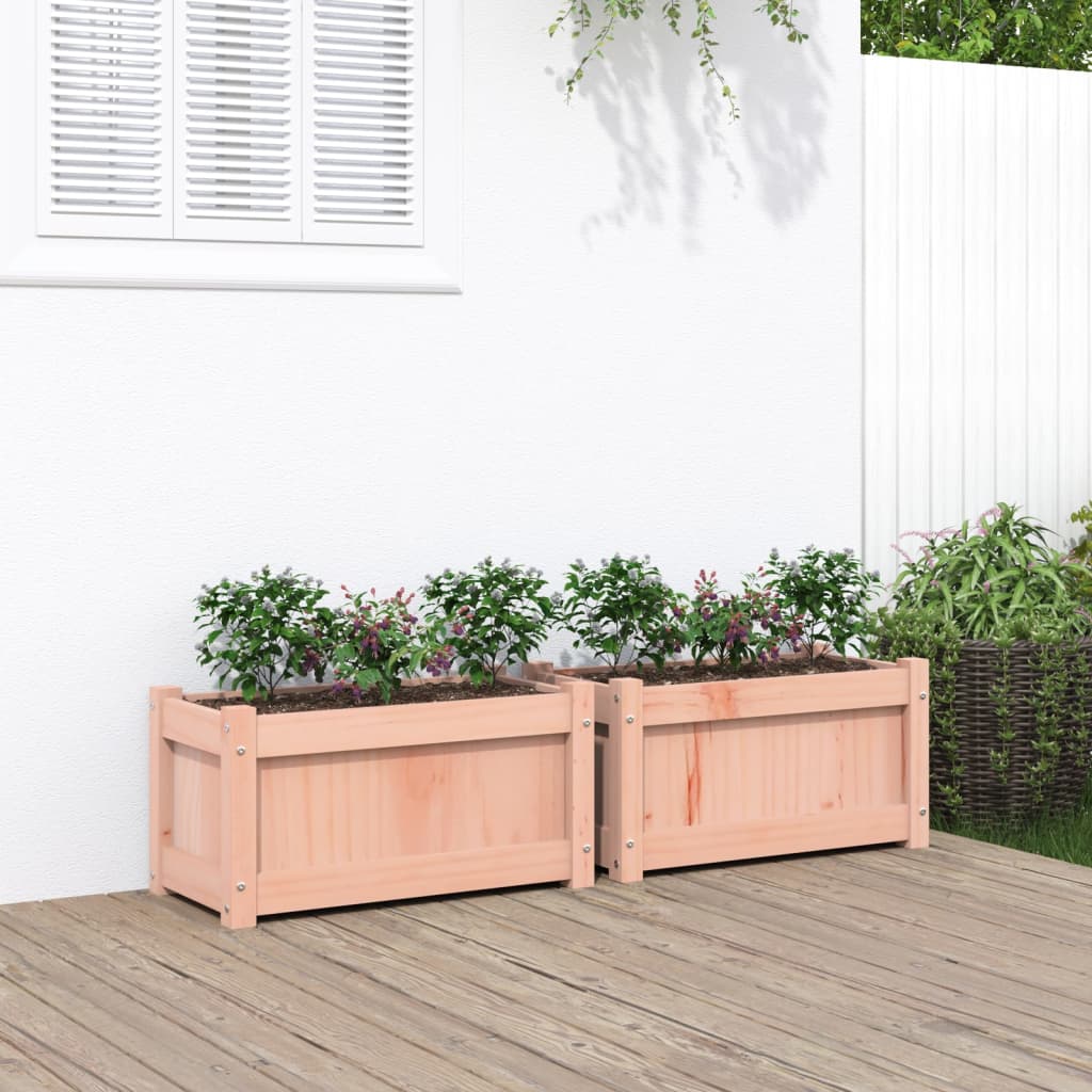 vidaXL Jardiniere de grădină, 2 buc., lemn masiv douglas vidaXL Jardiniere de grădină, 2 buc., lemn masiv douglas