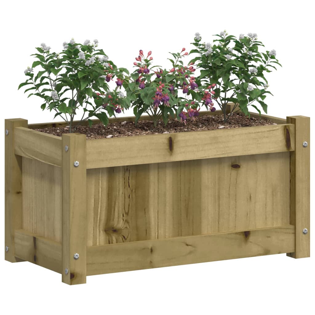 vidaXL Jardiniere de gradina , 2 buc., lemn de pin impregnat vidaXL Jardiniere de gradina , 2 buc., lemn de pin impregnat