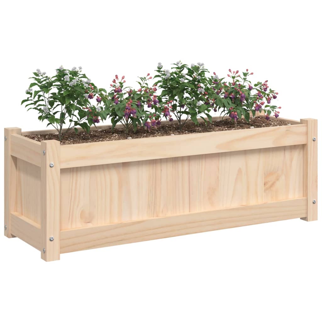 vidaXL Jardiniere de grădină, 2 buc., lemn masiv de pin vidaXL Jardiniere de grădină, 2 buc., lemn masiv de pin