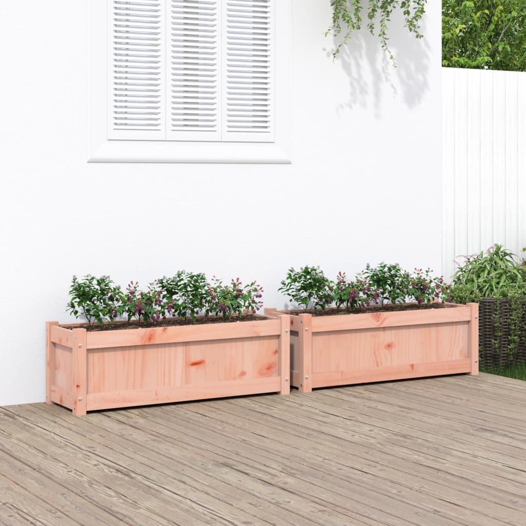 vidaXL Jardiniere de grădină, 2 buc., lemn masiv douglas vidaXL Jardiniere de grădină, 2 buc., lemn masiv douglas