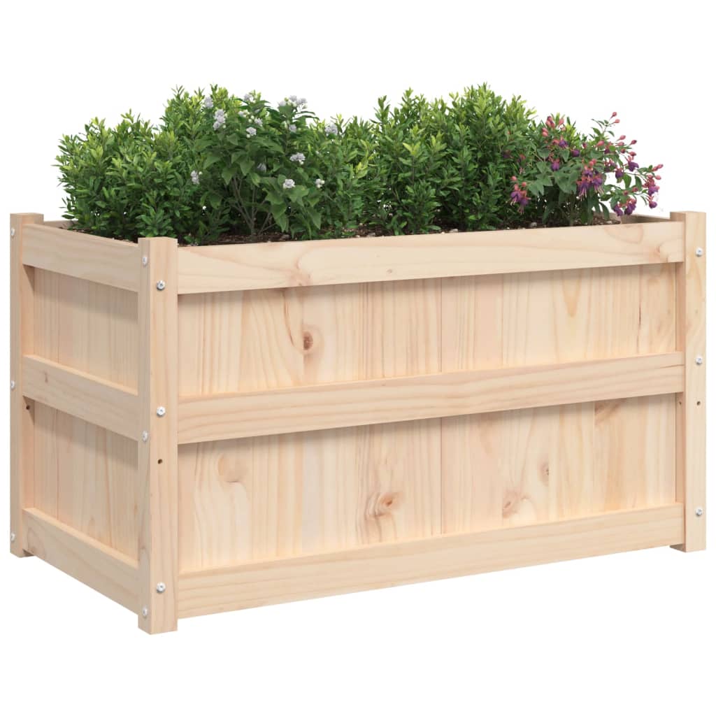 vidaXL Jardiniere de grădină, 2 buc., lemn masiv de pin vidaXL Jardiniere de grădină, 2 buc., lemn masiv de pin