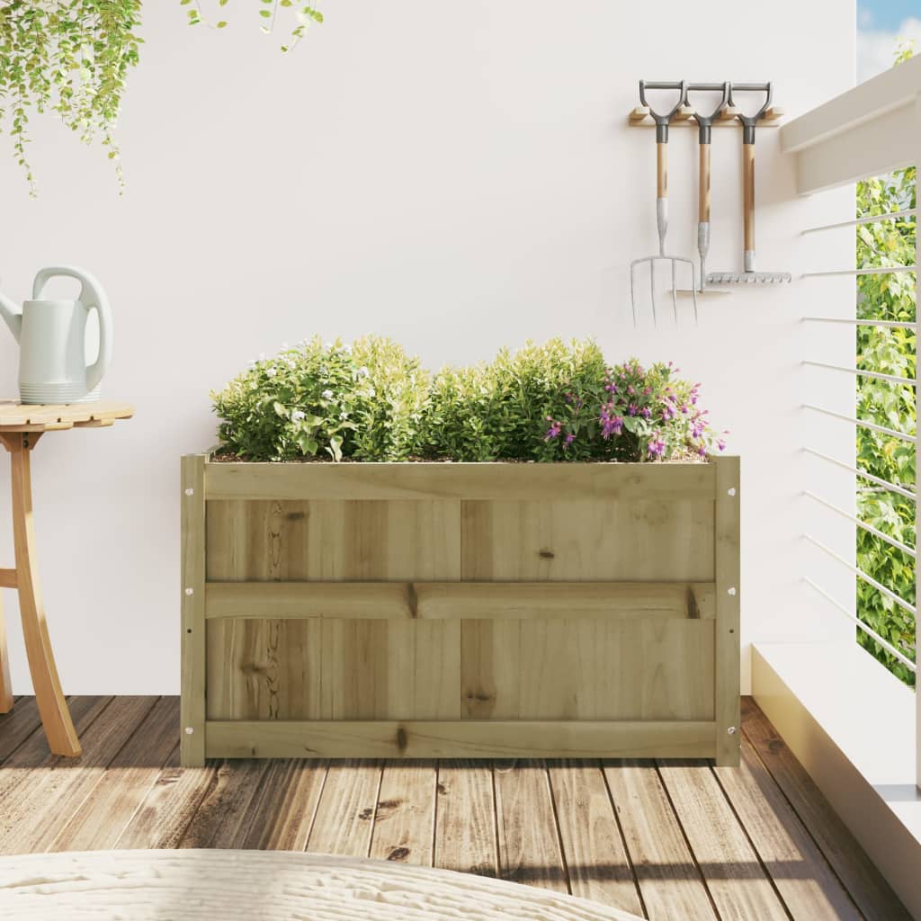 vidaXL Jardinieră de grădină, 90x50x50 cm, lemn de pin impregnat vidaXL Jardinieră de grădină, 90x50x50 cm, lemn de pin impregnat