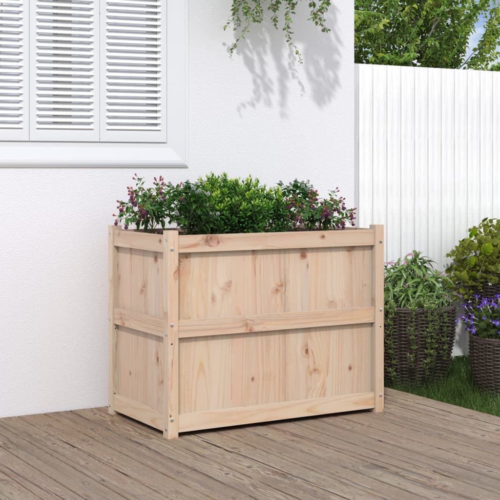vidaXL Jardinieră de grădină, 90x50x70 cm, lemn masiv de pin vidaXL Jardinieră de grădină, 90x50x70 cm, lemn masiv de pin