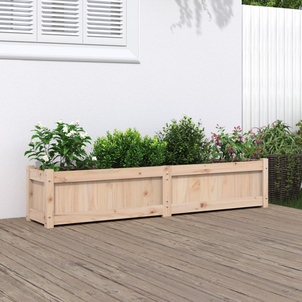 vidaXL Jardinieră de grădină, 150x31x31 cm, lemn masiv de pin vidaXL Jardinieră de grădină, 150x31x31 cm, lemn masiv de pin