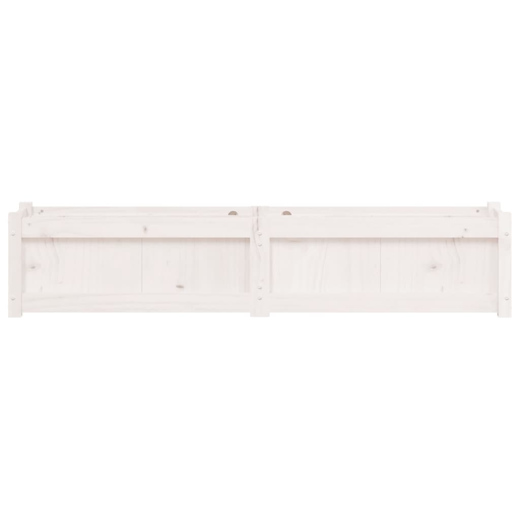 vidaXL Jardinieră de grădină, alb, 150x31x31 cm, lemn masiv de pin vidaXL Jardinieră de grădină, alb, 150x31x31 cm, lemn masiv de pin