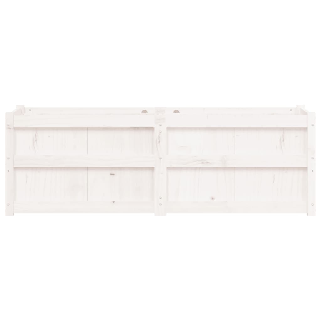 vidaXL Jardinieră de grădină, alb, 150x50x50 cm, lemn masiv de pin vidaXL Jardinieră de grădină, alb, 150x50x50 cm, lemn masiv de pin