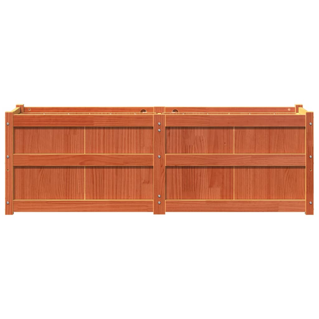 vidaXL Jardinieră de grădină, maro ceruit, 150x50x50 cm lemn masiv pin vidaXL Jardinieră de grădină, maro ceruit, 150x50x50 cm lemn masiv pin
