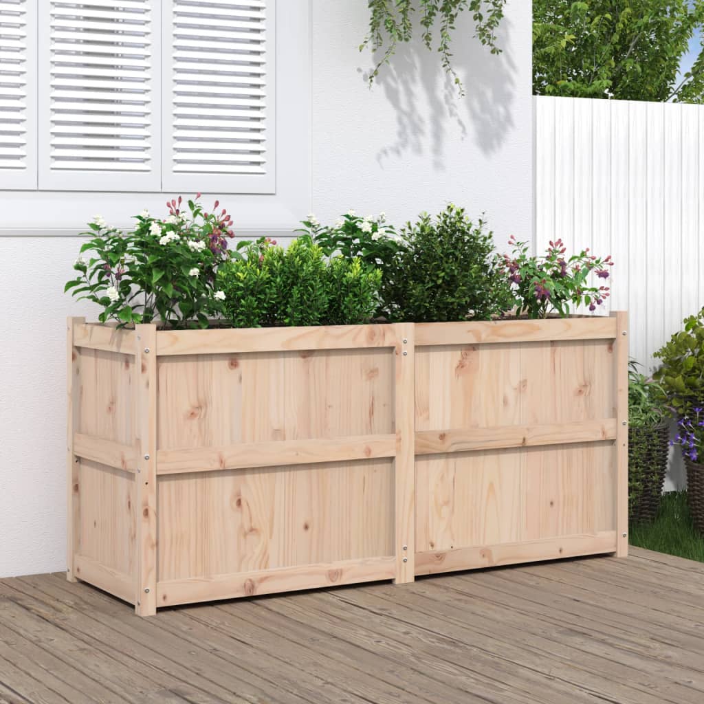 vidaXL Jardinieră de grădină, 150x50x70 cm, lemn masiv de pin vidaXL Jardinieră de grădină, 150x50x70 cm, lemn masiv de pin
