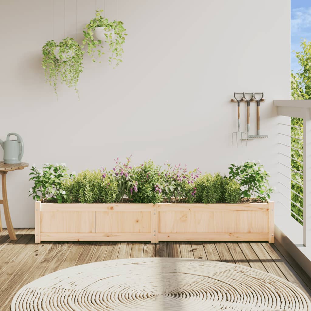 vidaXL Jardinieră de grădină, 180x31x31 cm, lemn masiv de pin vidaXL Jardinieră de grădină, 180x31x31 cm, lemn masiv de pin