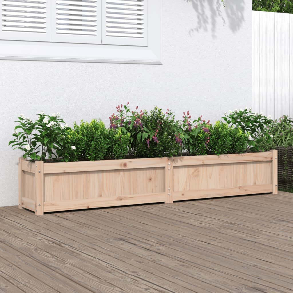 vidaXL Jardinieră de grădină, 180x31x31 cm, lemn masiv de pin vidaXL Jardinieră de grădină, 180x31x31 cm, lemn masiv de pin