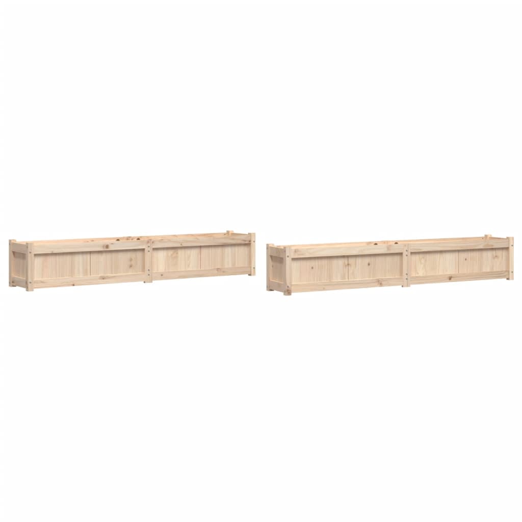 vidaXL Jardiniere de grădină, 2 buc., lemn masiv de pin vidaXL Jardiniere de grădină, 2 buc., lemn masiv de pin