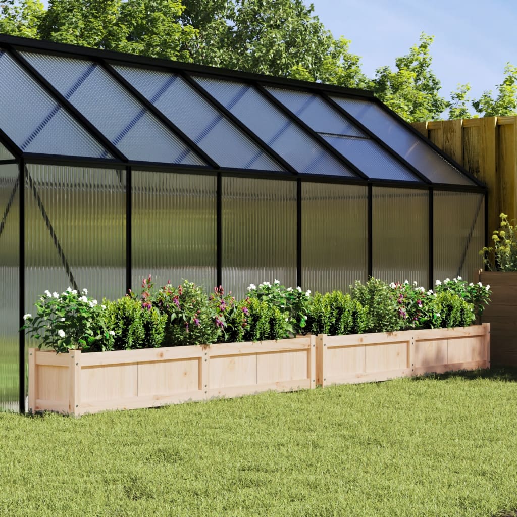 vidaXL Jardiniere de grădină, 2 buc., lemn masiv de pin vidaXL Jardiniere de grădină, 2 buc., lemn masiv de pin