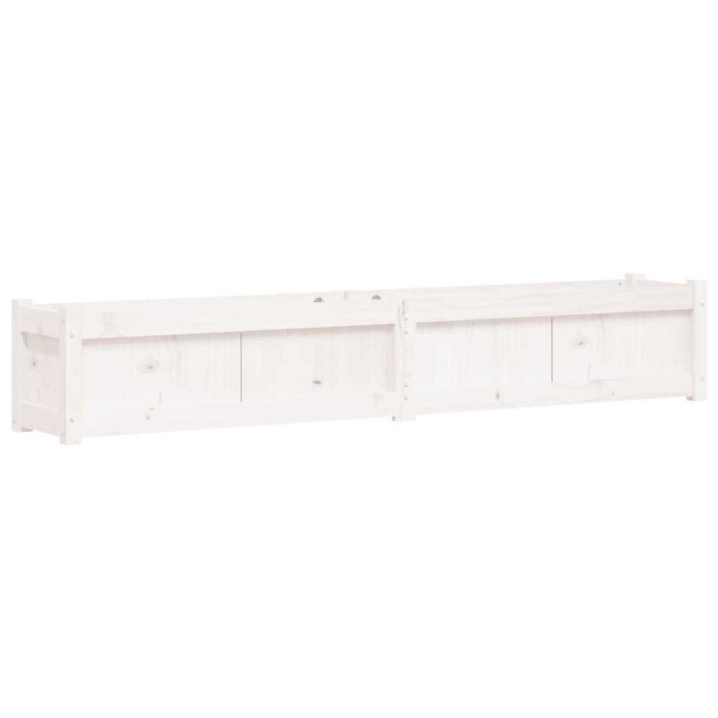 vidaXL Jardiniere de grădină, 2 buc., alb, lemn masiv de pin vidaXL Jardiniere de grădină, 2 buc., alb, lemn masiv de pin