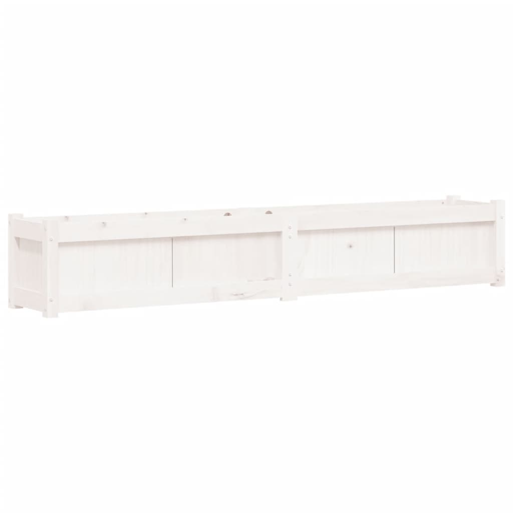 vidaXL Jardiniere de grădină, 2 buc., alb, lemn masiv de pin vidaXL Jardiniere de grădină, 2 buc., alb, lemn masiv de pin
