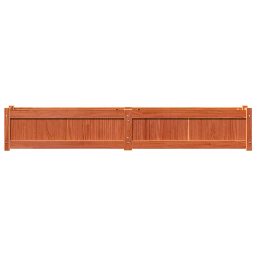 vidaXL Jardiniere de grădină, 2 buc., maro ceruit, lemn masiv de pin vidaXL Jardiniere de grădină, 2 buc., maro ceruit, lemn masiv de pin