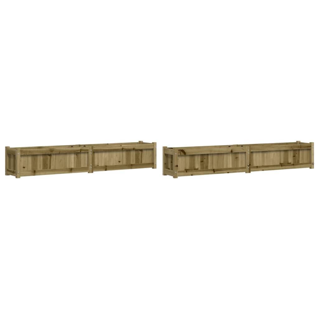 vidaXL Jardiniere de gradina , 2 buc., lemn de pin impregnat vidaXL Jardiniere de gradina , 2 buc., lemn de pin impregnat