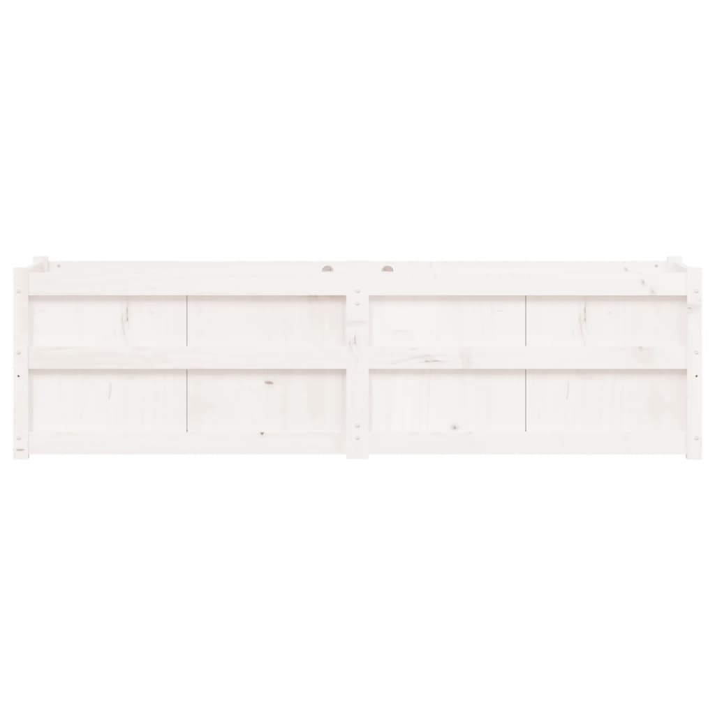 vidaXL Jardinieră de grădină, alb, 180x50x50 cm, lemn masiv de pin vidaXL Jardinieră de grădină, alb, 180x50x50 cm, lemn masiv de pin
