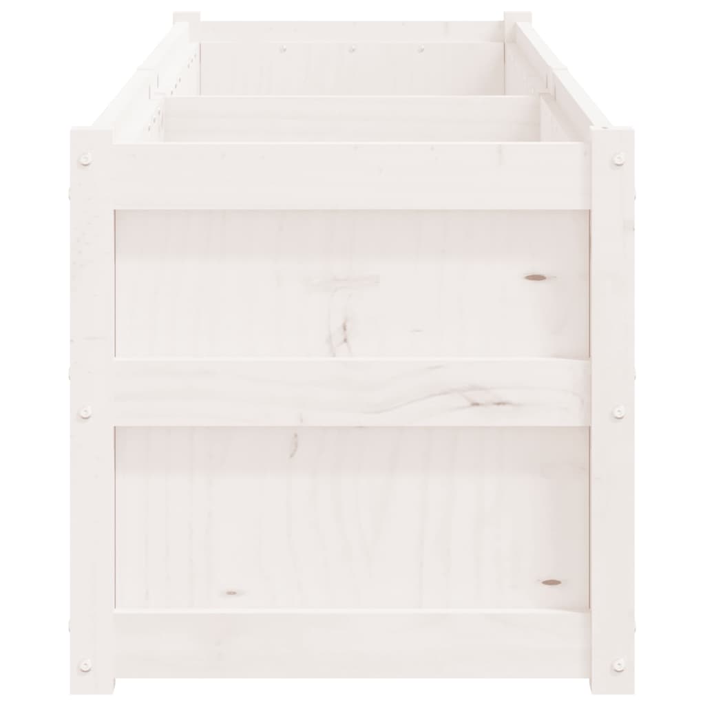 vidaXL Jardinieră de grădină, alb, 180x50x50 cm, lemn masiv de pin vidaXL Jardinieră de grădină, alb, 180x50x50 cm, lemn masiv de pin