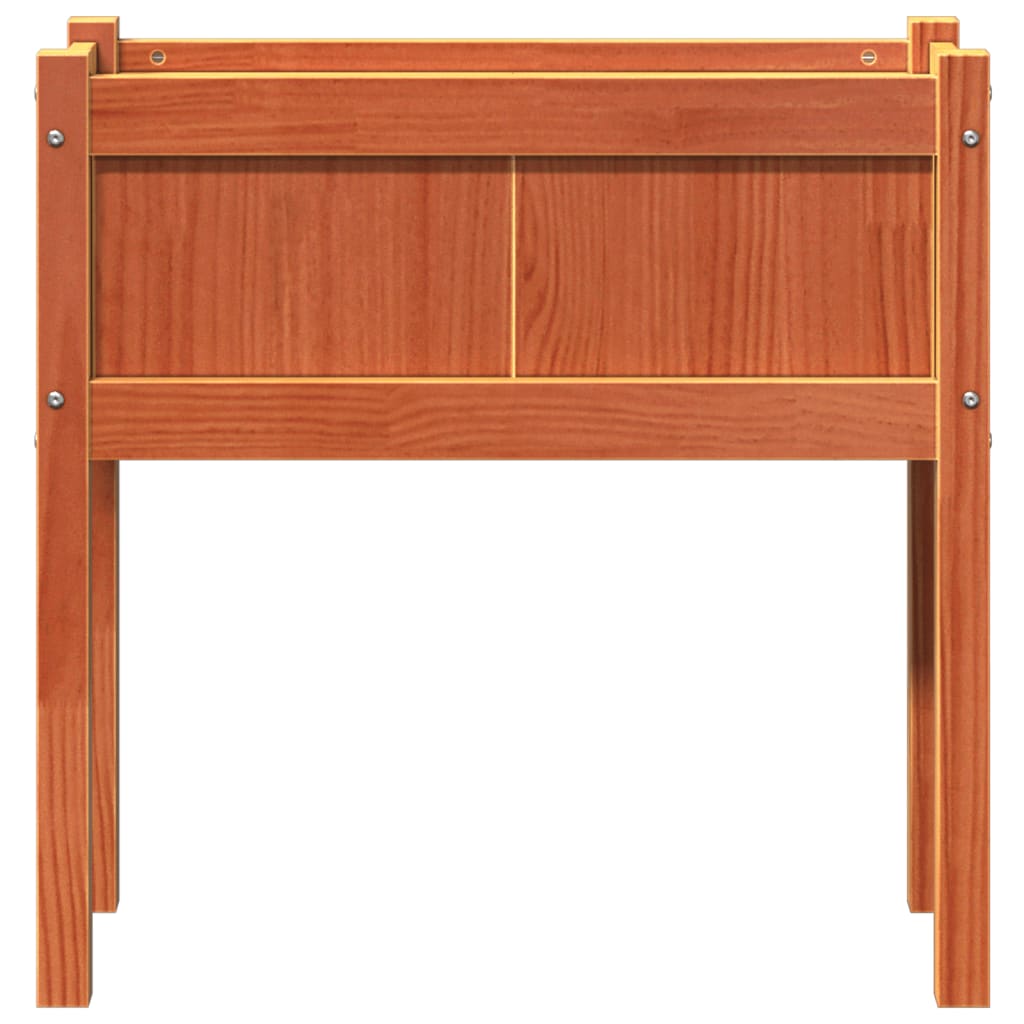 vidaXL Jardinieră grădină cu picioare maro ceruit 70x31x70 cm lemn pin vidaXL Jardinieră grădină cu picioare maro ceruit 70x31x70 cm lemn pin
