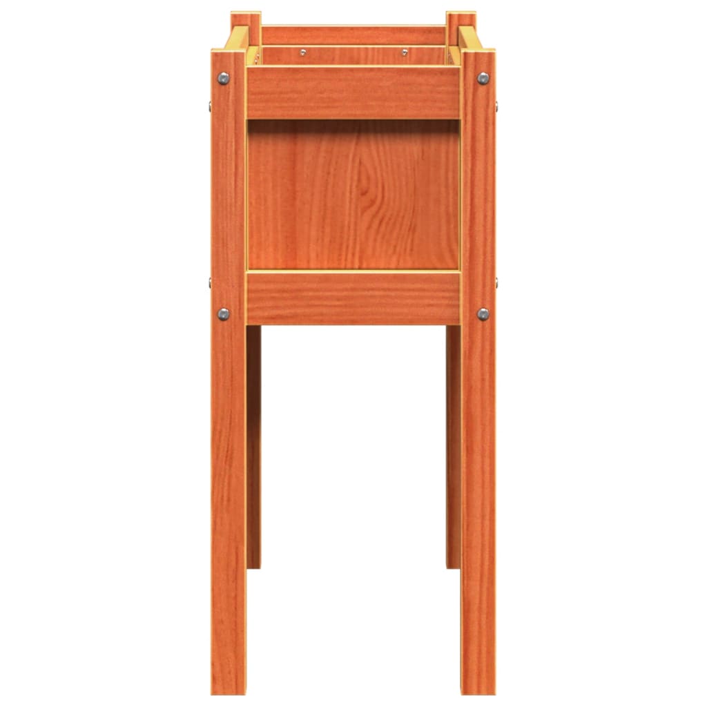 vidaXL Jardiniere grădină cu picioare, 2 buc., maro ceruit, lemn pin vidaXL Jardiniere grădină cu picioare, 2 buc., maro ceruit, lemn pin