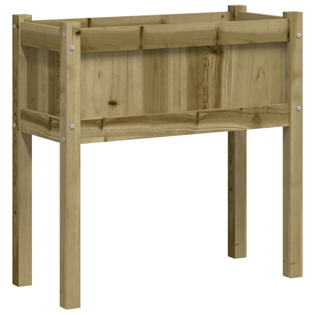 vidaXL Jardiniere de gradina cu picioare 2 buc. lemn de pin impregnat vidaXL Jardiniere de gradina cu picioare 2 buc. lemn de pin impregnat