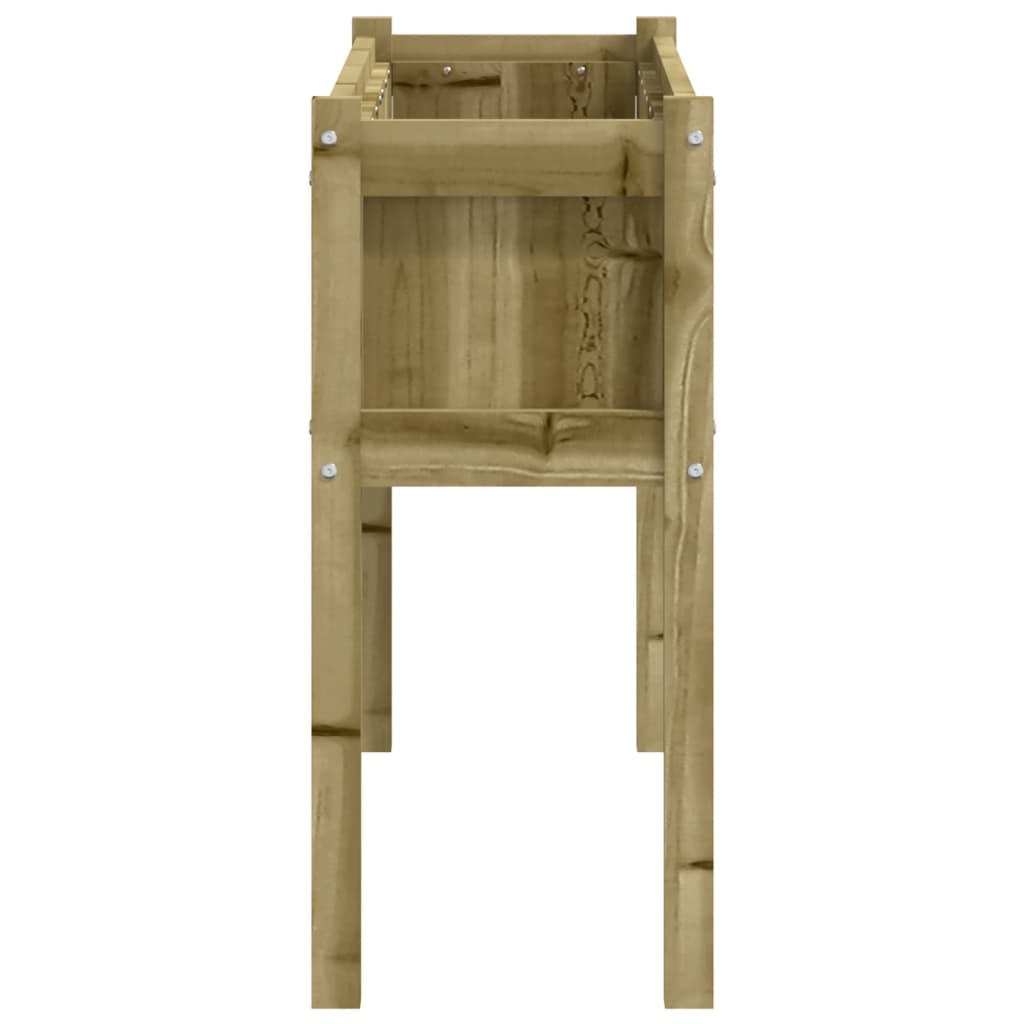 vidaXL Jardinier de grădină cu picioare, 110x31x70 cm, lemn pin tratat