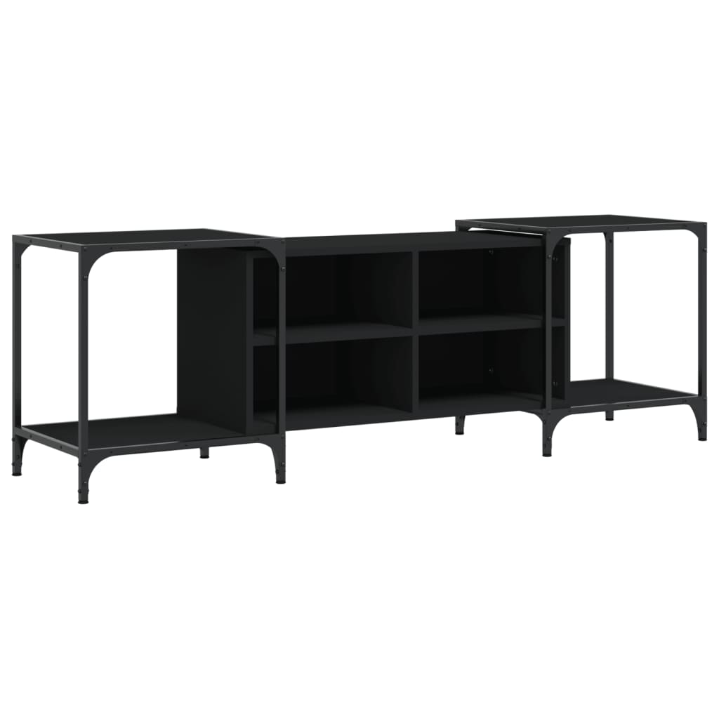 vidaXL Comodă TV, negru, 153x37x50 cm, lemn compozit