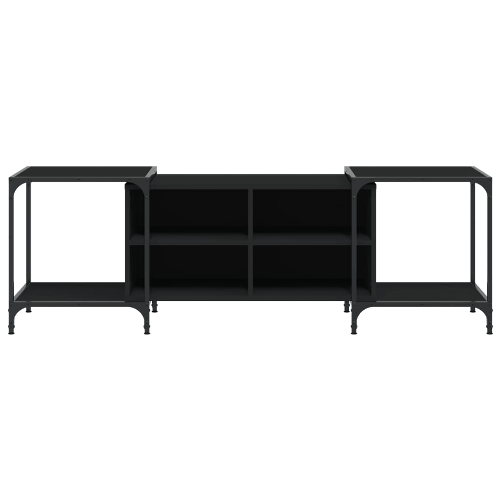vidaXL Comodă TV, negru, 153x37x50 cm, lemn compozit