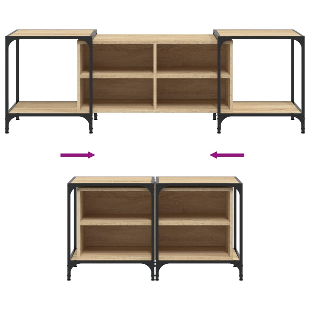 vidaXL Comodă TV, stejar sonoma, 153x37x50 cm, lemn prelucrat vidaXL Comodă TV, stejar sonoma, 153x37x50 cm, lemn prelucrat