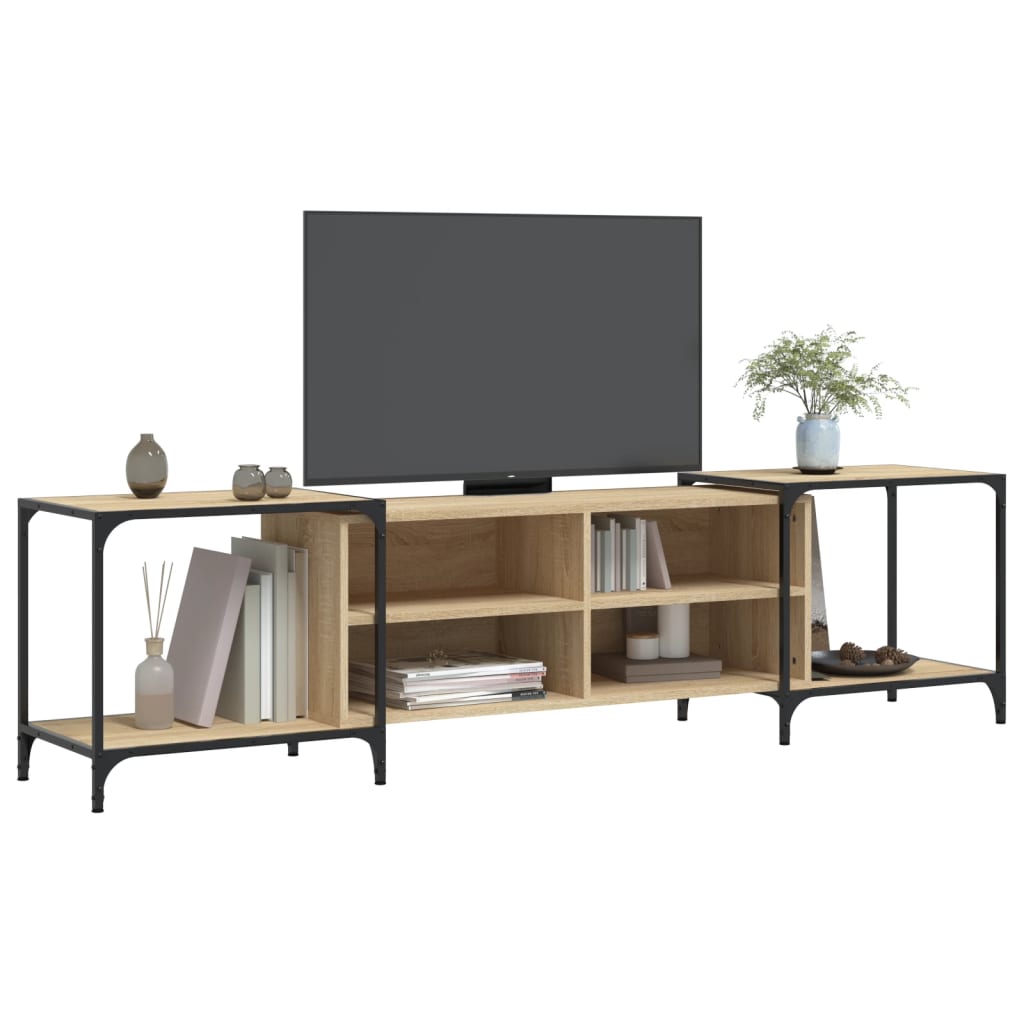 vidaXL Comodă TV, stejar sonoma, 203x37x50 cm, lemn prelucrat vidaXL Comodă TV, stejar sonoma, 203x37x50 cm, lemn prelucrat