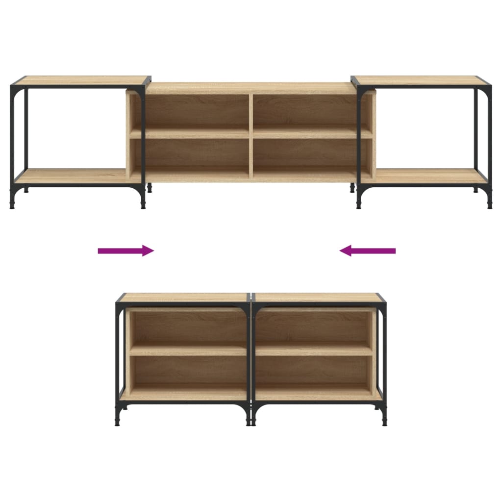 vidaXL Comodă TV, stejar sonoma, 203x37x50 cm, lemn prelucrat vidaXL Comodă TV, stejar sonoma, 203x37x50 cm, lemn prelucrat
