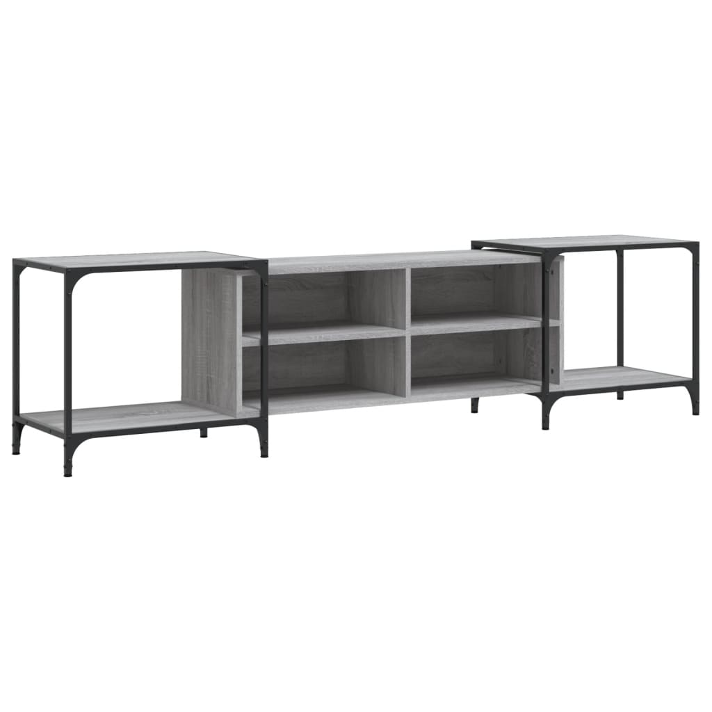 vidaXL Comodă TV, gri sonoma, 203x37x50 cm, lemn prelucrat vidaXL Comodă TV, gri sonoma, 203x37x50 cm, lemn prelucrat