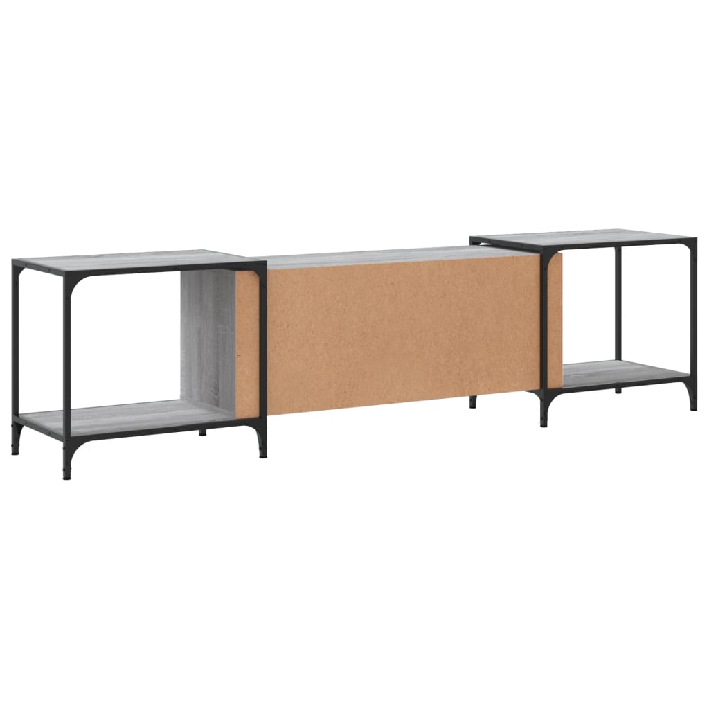 vidaXL Comodă TV, gri sonoma, 203x37x50 cm, lemn prelucrat vidaXL Comodă TV, gri sonoma, 203x37x50 cm, lemn prelucrat