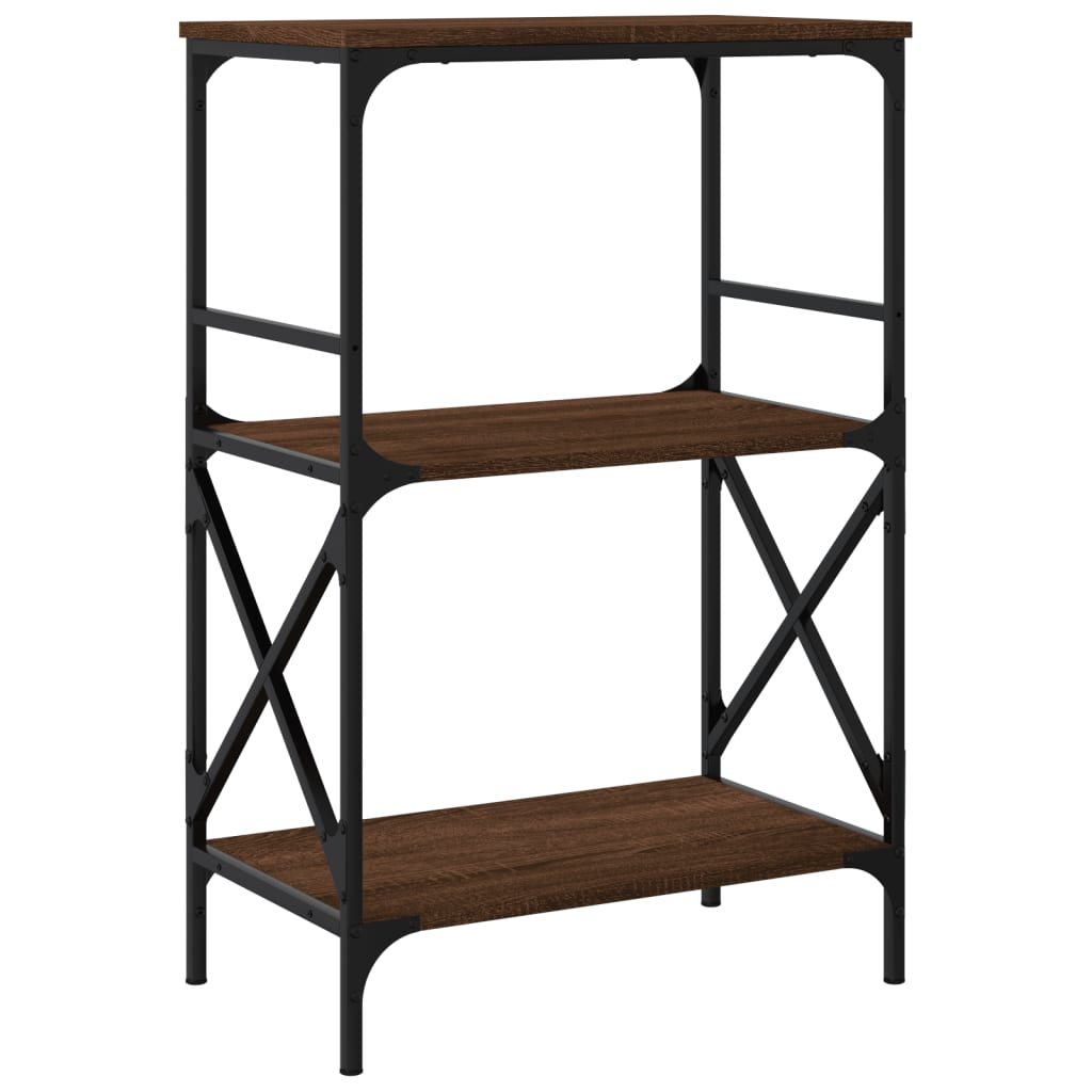 vidaXL Bibliotecă 3 niveluri, stejar maro 59x35x90,5cm, lemn prelucrat vidaXL Bibliotecă 3 niveluri, stejar maro 59x35x90,5cm, lemn prelucrat