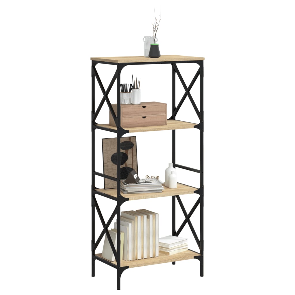 vidaXL Bibliotecă 4 niveluri stejar sonoma 59x35x132 cm lemn prelucrat vidaXL Bibliotecă 4 niveluri stejar sonoma 59x35x132 cm lemn prelucrat