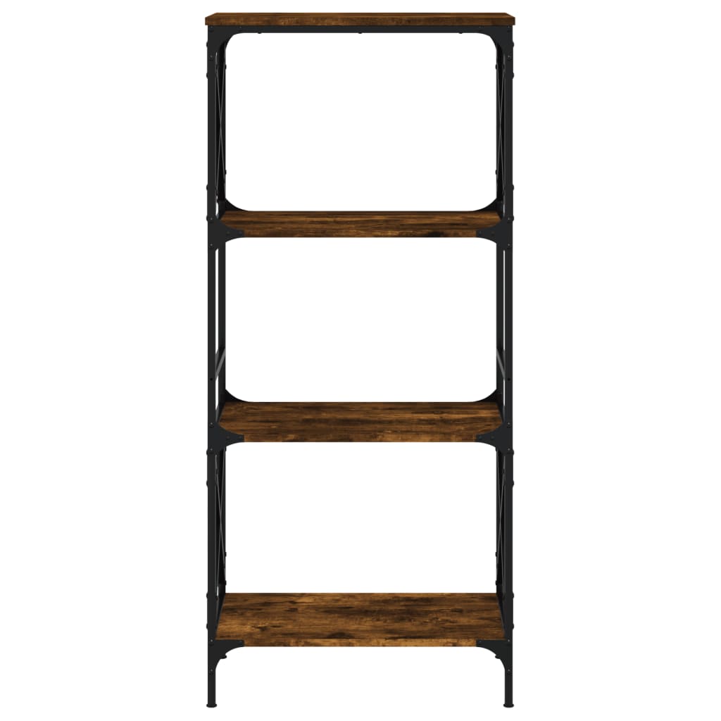 vidaXL Bibliotecă 4 niveluri stejar afumat 59x35x132 cm lemn prelucrat vidaXL Bibliotecă 4 niveluri stejar afumat 59x35x132 cm lemn prelucrat