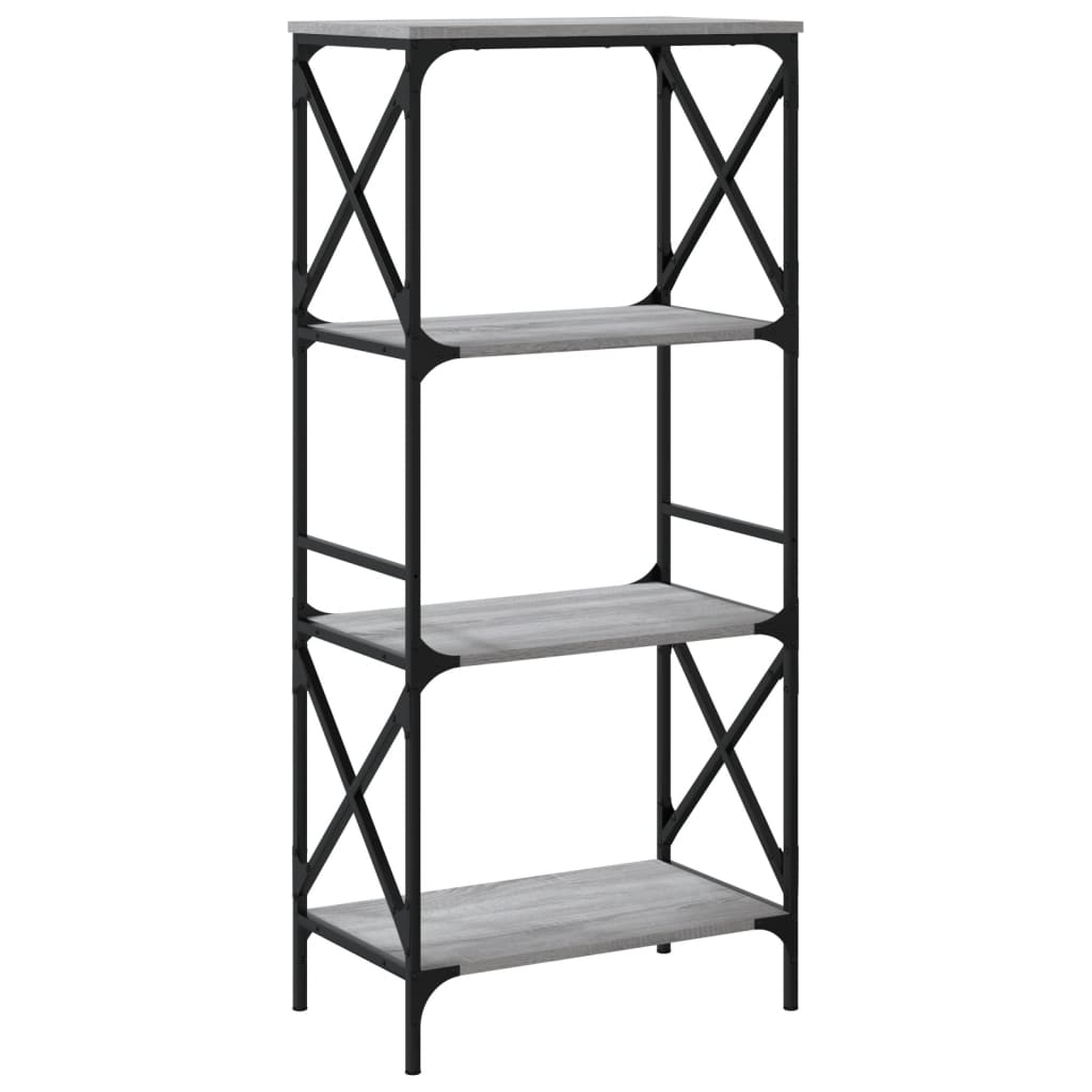 vidaXL Bibliotecă cu 4 niveluri gri sonoma 59x35x132 cm lemn prelucrat vidaXL Bibliotecă cu 4 niveluri gri sonoma 59x35x132 cm lemn prelucrat
