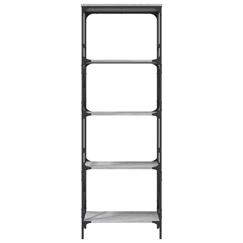 vidaXL Bibliotecă cu 5 niveluri gri sonoma 59x35x171 cm lemn prelucrat vidaXL Bibliotecă cu 5 niveluri gri sonoma 59x35x171 cm lemn prelucrat